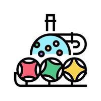 wheel and balls lotto color icon vector illustration