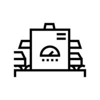 manufacturing conveyor aluminium line icon vector illustration