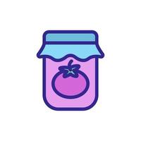 tomato vector icon. Isolated contour symbol illustration