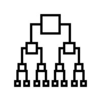 binary decision diagram line icon vector illustration