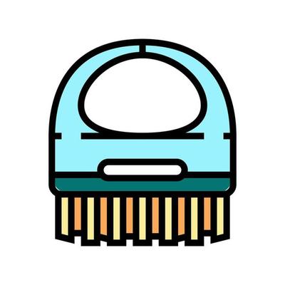 brush spa salon accessory color icon vector illustration