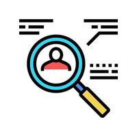 candidate research color icon vector color illustration