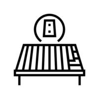 metal roof line icon vector illustration