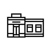 store building line icon vector illustration