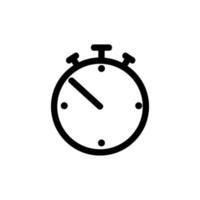 stopwatch icon vector. Isolated contour symbol illustration vector