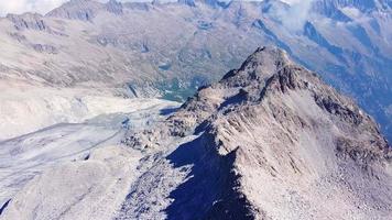 Flying over the Glacier of Adamello Mountains video