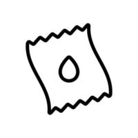 piece of wet wipe icon vector outline illustration