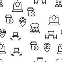 Coworking Vector Seamless Pattern