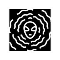 alien vibration glyph icon vector illustration