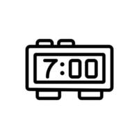 alarm clock icon vector. Isolated contour symbol illustration vector