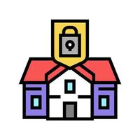casa proteger color icono vector ilustración plana