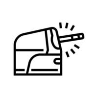 pencil sharpener automatically line icon vector illustration