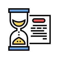 performing tasks time color icon vector illustration