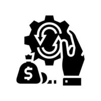 finance optimize glyph icon vector illustration