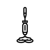 Ilustración de vector de icono de línea de accesorios de mopa limpiadora