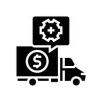 cost of logistics services glyph icon vector illustration