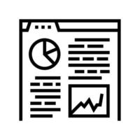 analytics report line icon vector illustration