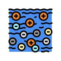 coagulation and flocculation water filter color icon vector illustration