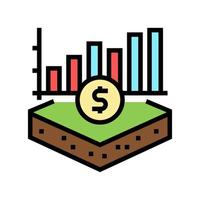 investment land color icon vector illustration