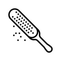 heel skin exfoliator line icon vector illustration