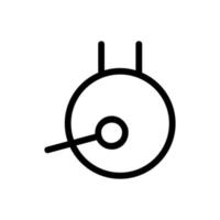 gong icon vector. Isolated contour symbol illustration vector