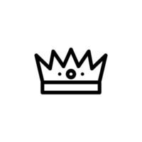 Crown King icon vector. Isolated contour symbol illustration vector