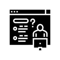 asking question for solve problem glyph icon vector illustration