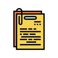 note paper list color icon vector illustration