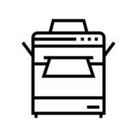 impresora oficina dispositivo línea icono vector ilustración