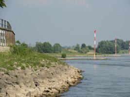 Xanten city and the river rhine photo