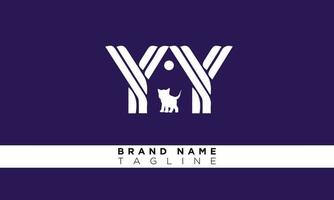 YY With Home icon Alphabet letters Initials monogram logo vector
