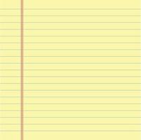 Notebook paper background. Yellow lined paper. flat style. vector