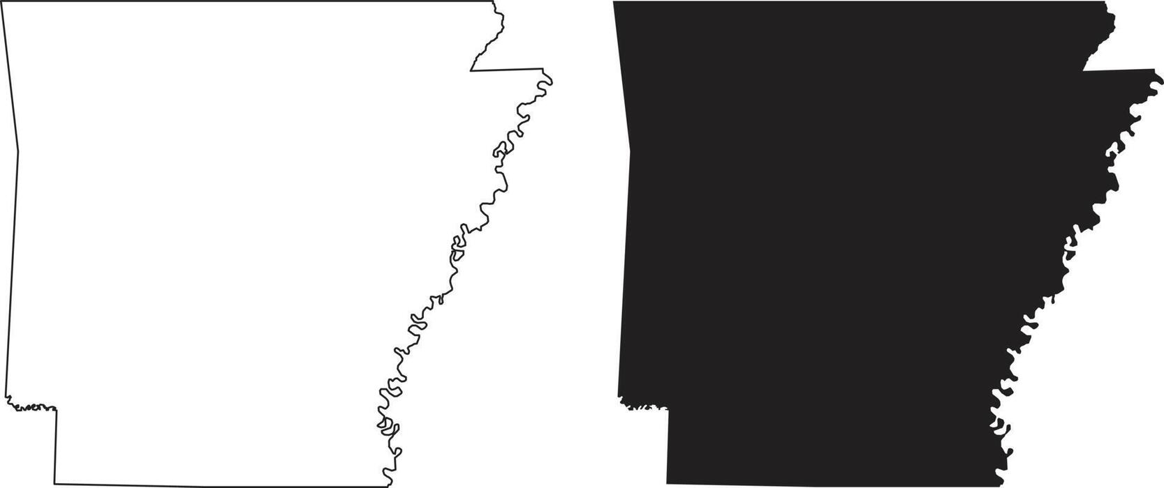 State Outlines Vector Art Icons And Graphics For Free Download Arkansas Map On White Background Arkansas State Sign Outline Arkansas Map Symbol Flat Style Vector 