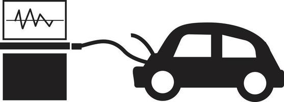 icono de diagnóstico de coche sobre fondo blanco. máquina de diagnóstico por computadora. estilo plano vector