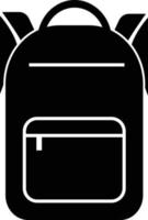 icono de mochila sobre fondo blanco. signo de mochila escolar. símbolo de mochila. estilo plano vector