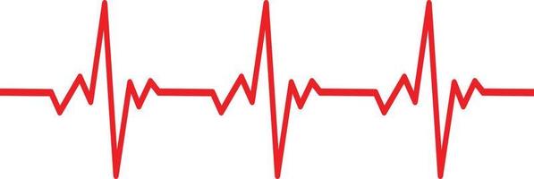 pulse line template on white background. heartbeat line sign. heart cardiogram line symbol. flat style. vector