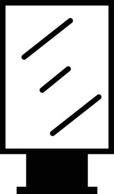 billboard icon on white background. blank billboard for advertisement symbol. citylight display sign. outdoor advertising stand display. flat style.