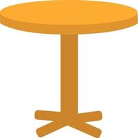 icono de mesa circular sobre fondo blanco. cartel de mesa redonda. símbolo de la mesa de madera. estilo plano vector