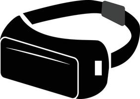 icono de auriculares vr sobre fondo blanco. auriculares de realidad virtual realistas para computadora, teléfono y teléfono inteligente. signo de gafas vr. vector