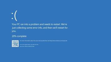 Modern blue screen of death error. System Crash Report Background. System crash error. flat style. vector