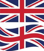 British Flag on white background. British Waving Flag sign. National British flag symbol. flat style. vector