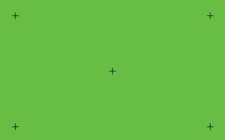 Green screen background. VFX motion tracking markers. Screen backdrop template. flat style. vector