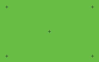 Green screen background. VFX motion tracking markers. Screen backdrop template. flat style. vector