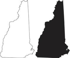 New Hampshire map on white background. New Hampshire state sign. outline map of New Hampshire. flat style. vector