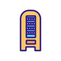 vending machine with drinks icon vector outline illustration