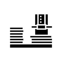 plywood factory equipment glyph icon vector illustration