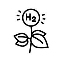 eco energy hydrogen line icon vector illustration