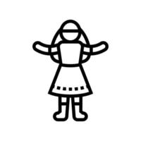 dolls toys line icon vector illustration