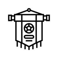 ilustración de vector de icono de línea de fútbol de club