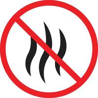 Stop bad smell icon on white background. Strong flavors are forbidden symbol. No bad smells sign. flat style. vector